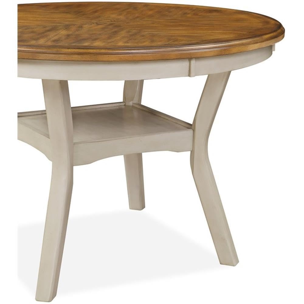 New Classic Furniture Mitchell Dining Room Table, Beige and Brown