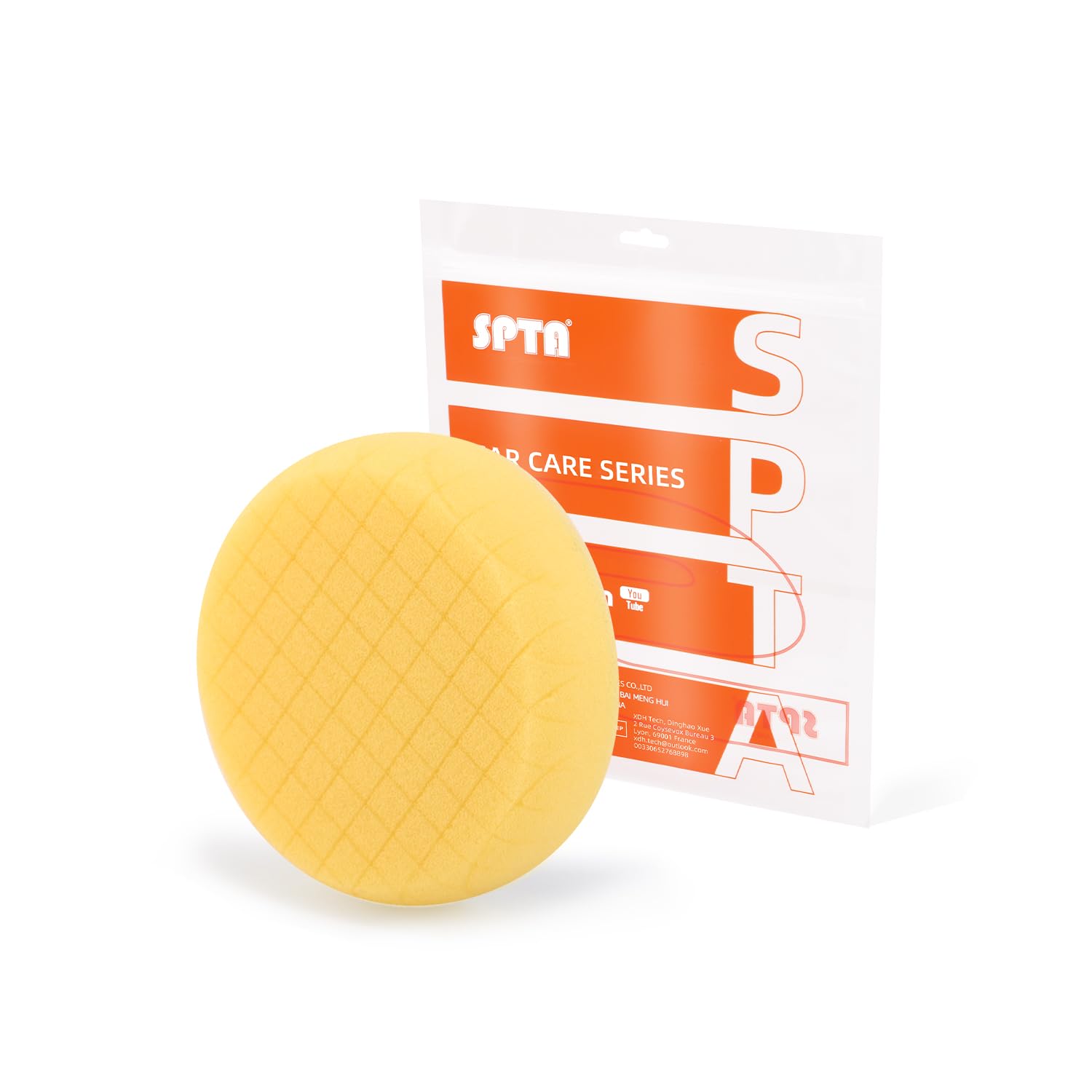 Blue T60 Moderate-Cut Foam Polishing Pads, SPTA 1Pc 3.5 Inch Face for 3 Inch 80mm Backing Plate Compound Buffing Sponge Pads for Car Buffer Polisher Compounding, Polishing and Waxing -FPTSS3G