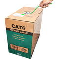 550MHZ CAT6 Plenum Cable 1000ft, 100% Pure Bare Copper, PoE++, DSX- 8000 Certified 23AWG 4Pair, Solid Network Cable Unshielded Twisted Pair (UTP)