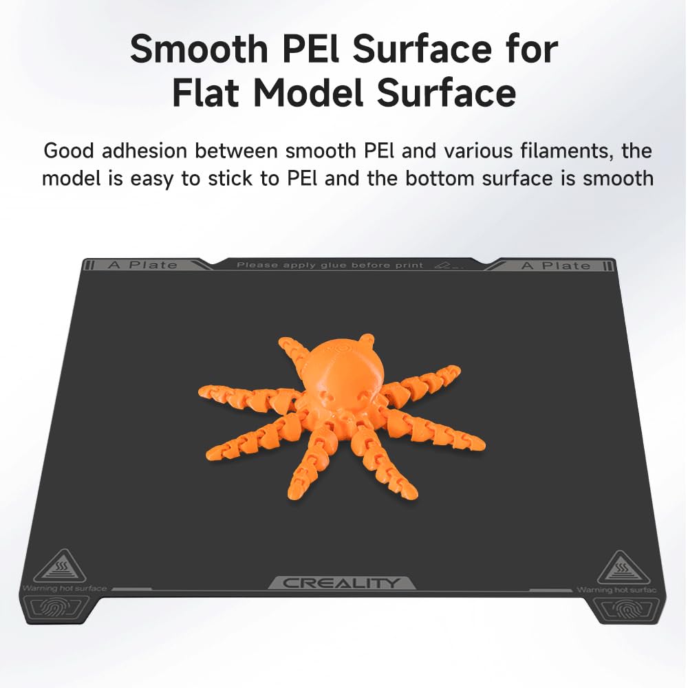 Creality Ender 3 V4 Build Plate, Original PEI Printing Plate Kit 225*250mm, Flexible Spring Steel Magnetic Platform Plate, Easy Print Removal, Heat Resistant For Creality Ender 3 V4 Combo 3D Printer