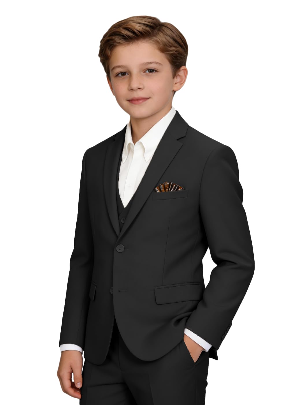 Boys' Suits Formal Tuxedo Slim Fit Boys Suit Set for Wedding Outfit Teen Boy Dress Clothes