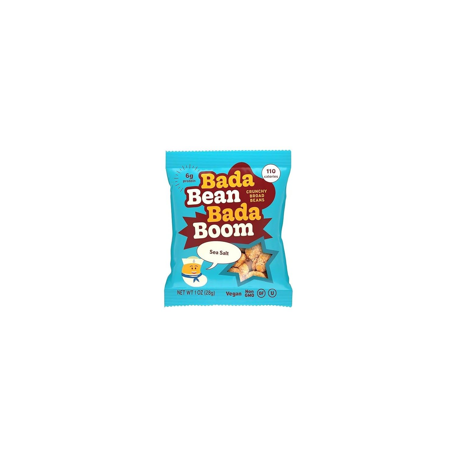 Bada Bean Bada Boom, Crunchy Roasted Broad Bean Snacks (Fava), High Protein, Vegan, Gluten-free - 110 Calorie Packs, Buffalo Wing, 4.5 Ounce (Pack of 6)