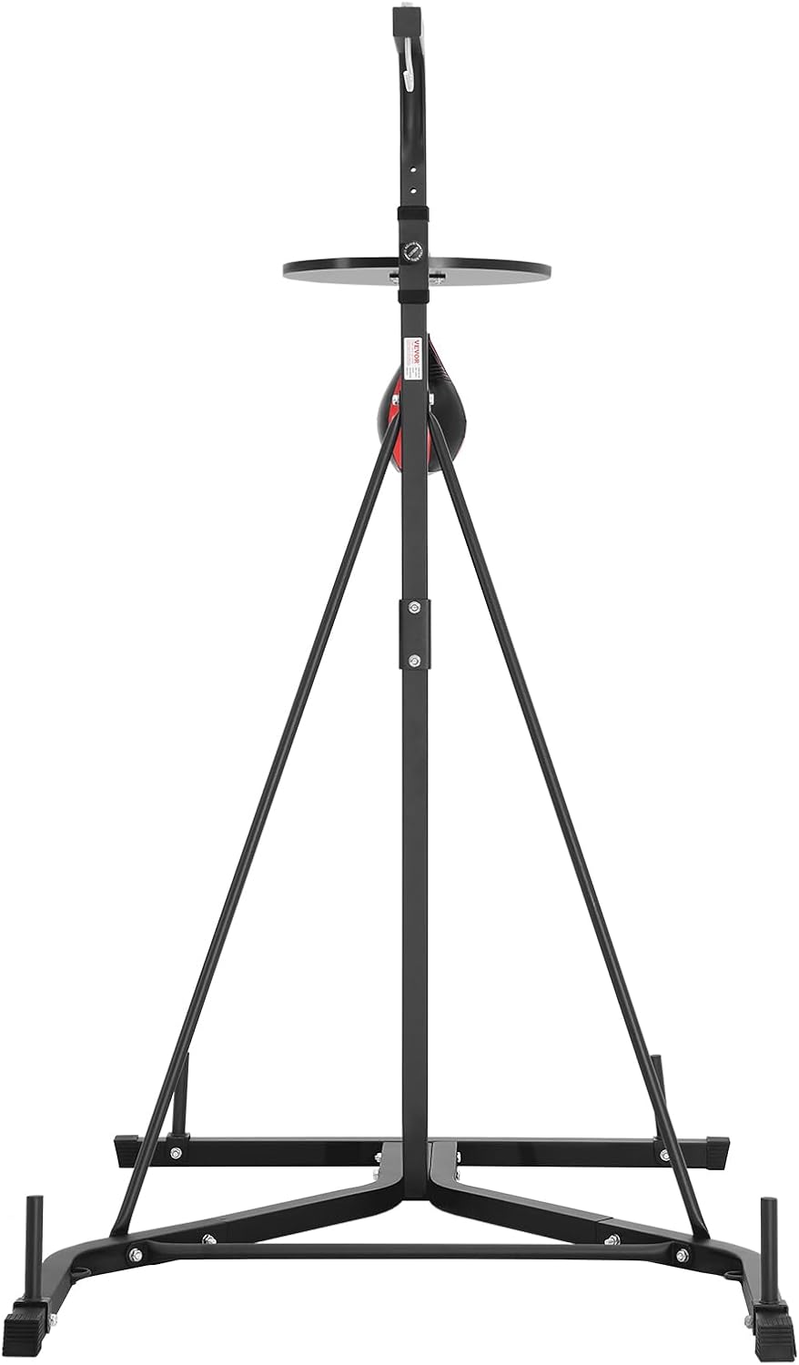 VEVOR 2 in 1 Punching Bag Stand, Steel Heavy Duty Workout Equipment, Adjustable Height Boxing Punching Bag and Speed Bag Stand, Freestanding Sandbag Rack, Holds Up to 140 lbs, for Home Gym Fitness