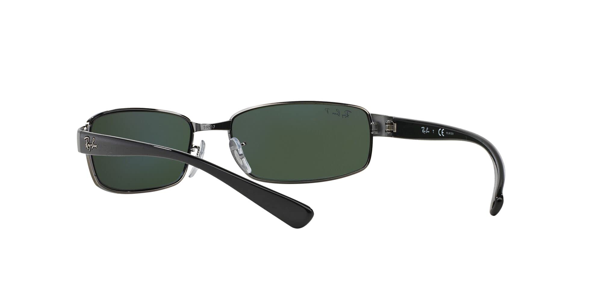 Ray-Ban RB3364 Metal Polarized Rectangular Sunglasses