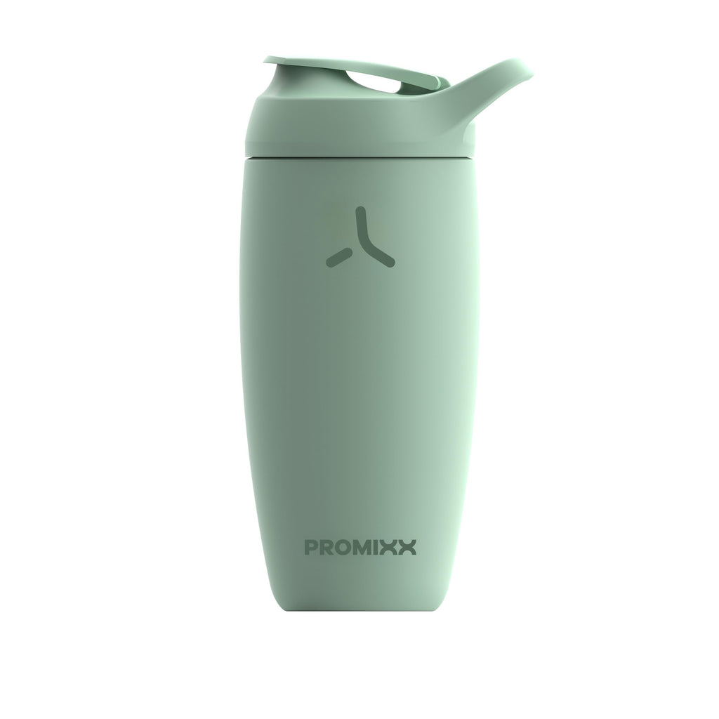 Promixx Pursuit Shaker Bottle Insulated Stainless Steel Water Bottle and shaker Cup, 18oz, Coral