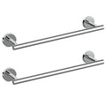 Cilee 2 Pieces Matte Black Bathroom Towel Bar, 24 Inch Double Towel Racks,Bathroom Towel Holder Towel Hanger for Bathroom Stainless Steel Wall Mount