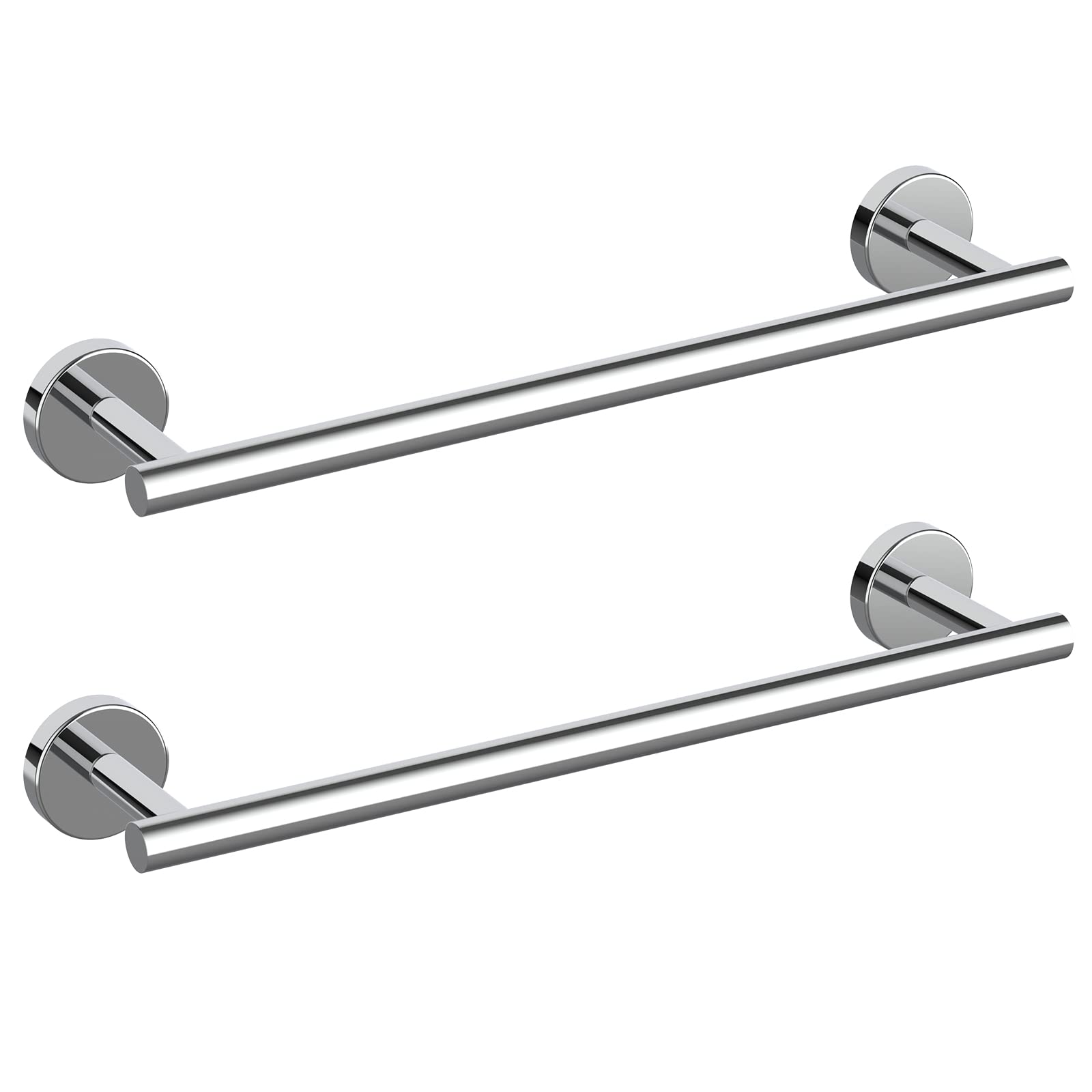 Cilee 2 Pieces Matte Black Bathroom Towel Bar, 24 Inch Double Towel Racks,Bathroom Towel Holder Towel Hanger for Bathroom Stainless Steel Wall Mount