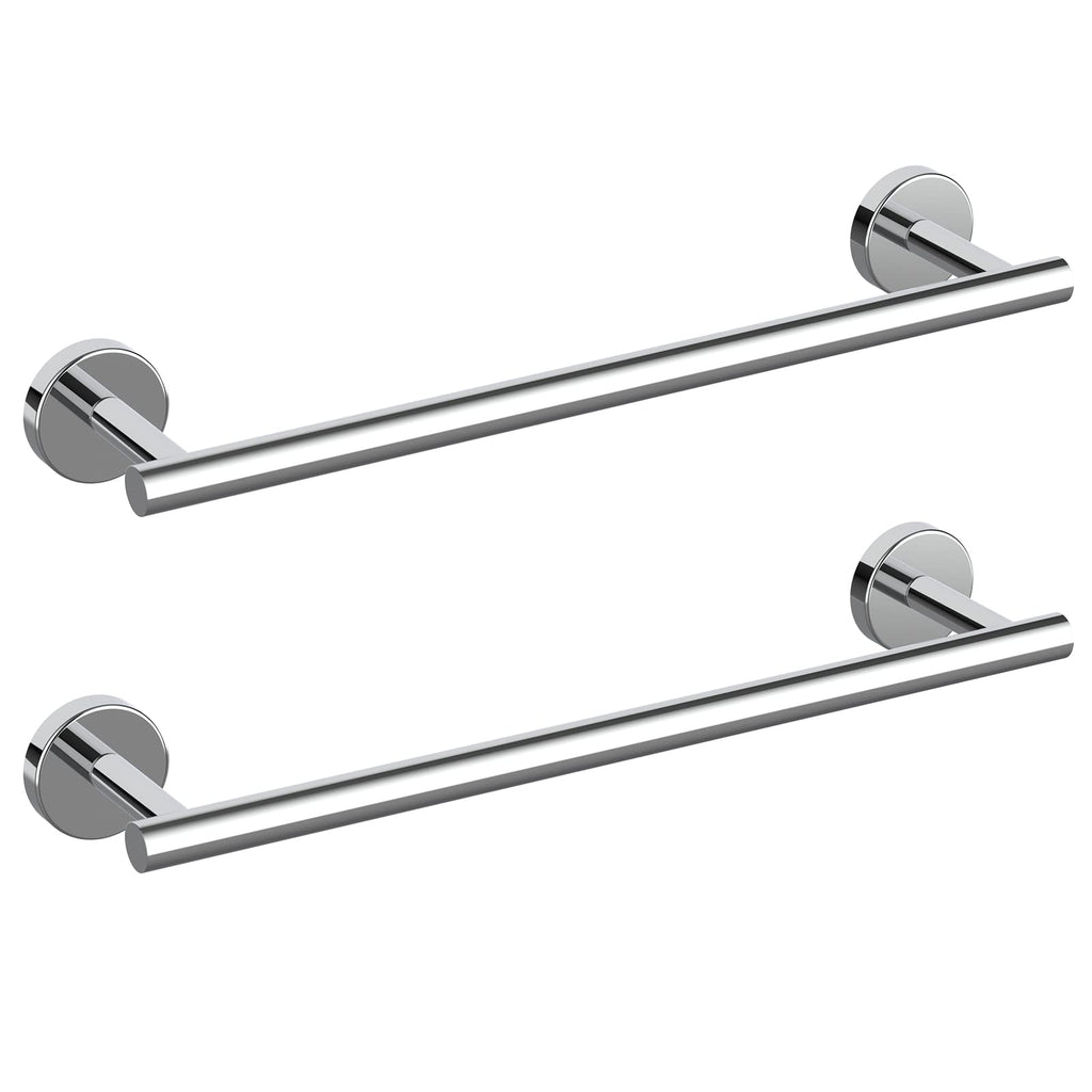 Cilee 2 Pieces Matte Black Bathroom Towel Bar, 24 Inch Double Towel Racks,Bathroom Towel Holder Towel Hanger for Bathroom Stainless Steel Wall Mount