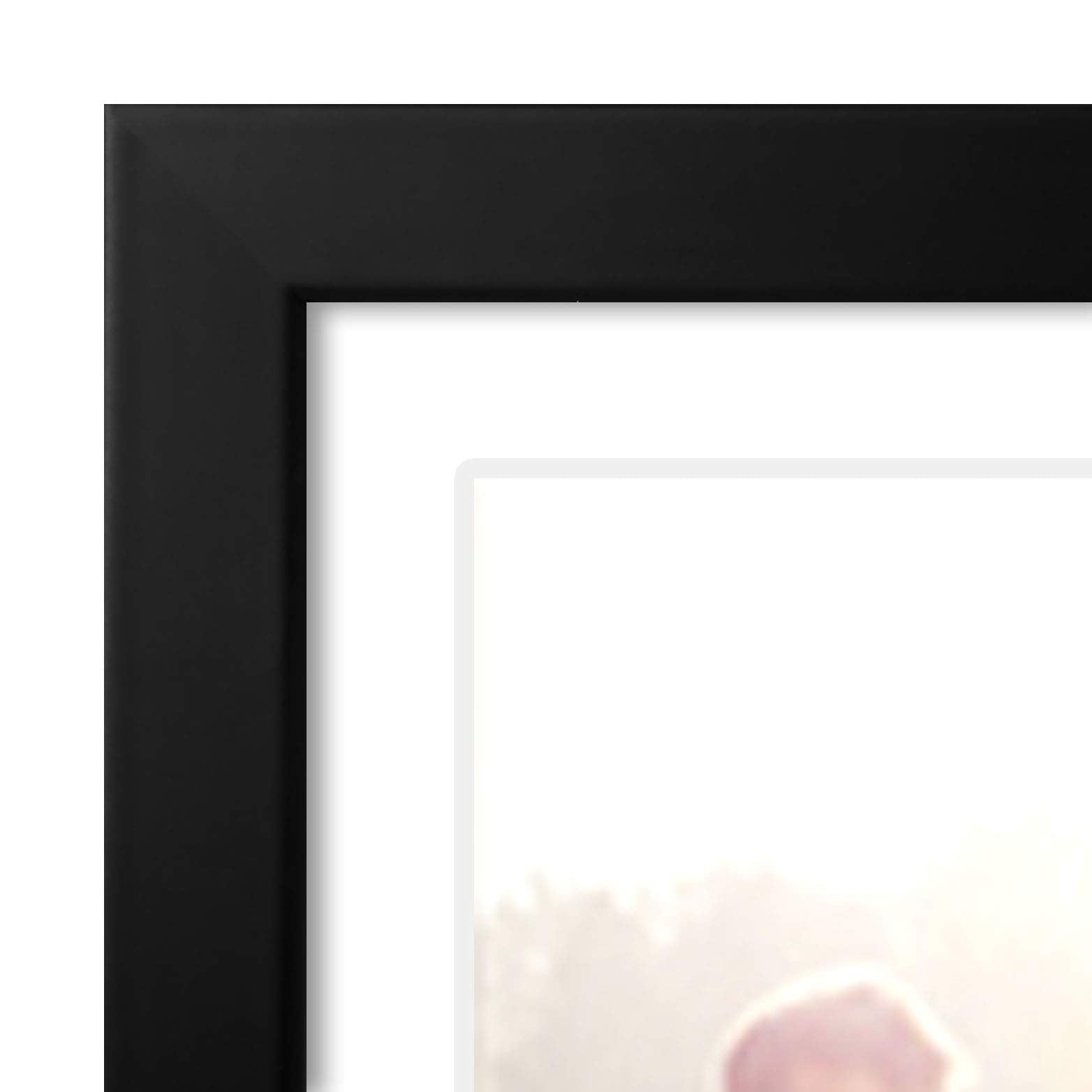 Americanflat 4x6 Double Picture Frame with Shatter-Resistant Glass - Fits Two 4x6 Photos or use as One 6x14 Frame - Signature Collection - Collage Frames for Tabletop and Wall Display - Black