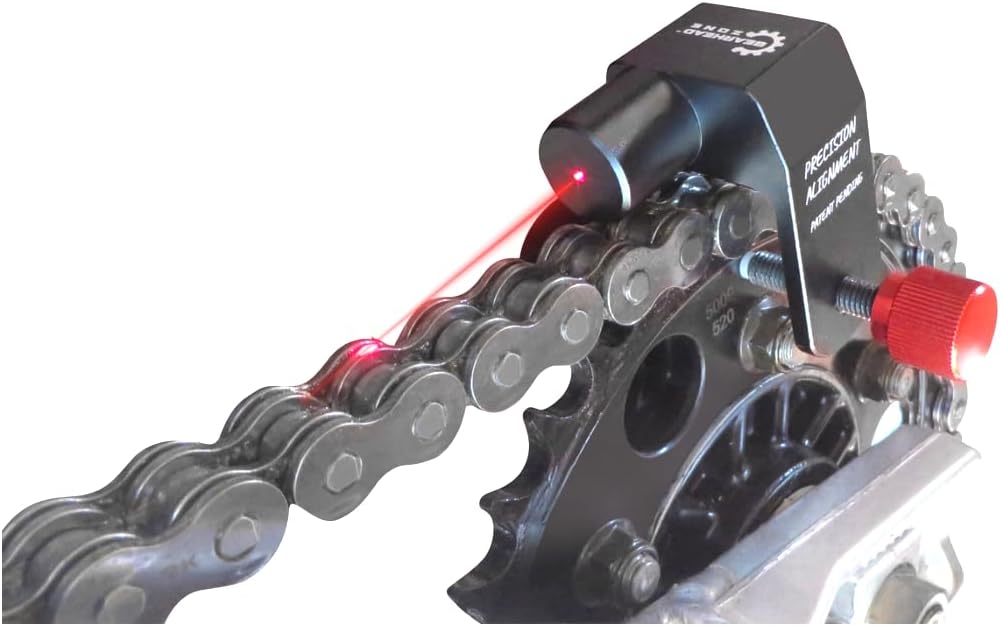 Chain & Sprocket Alignment Tool - Laser Application