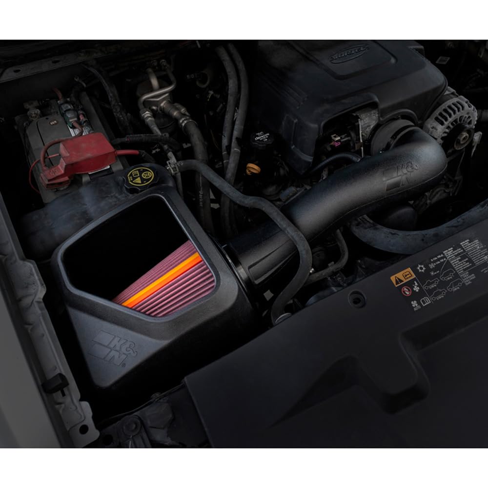 K&N Cold Air Intake System: High-Flow Air Filter, Increase Performance & Towing: Compatible with 2009-2014 Chevy/GMC/Cadillac Silverado, Suburban, Tahoe, Sierra, Yukon, Escalade, Avalanche, 57-3070