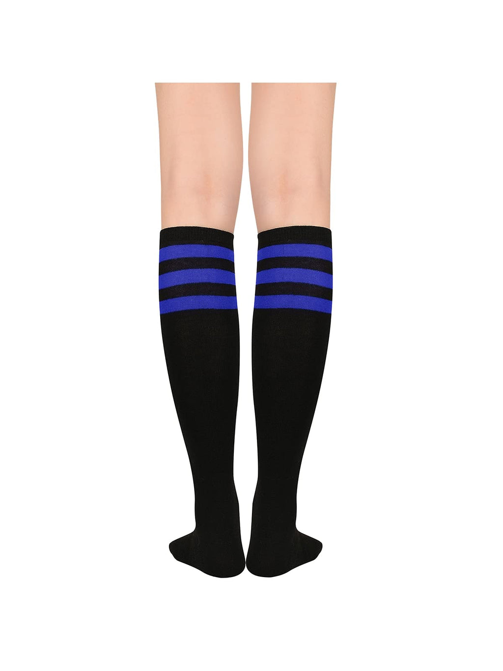 Century Star Knee High Striped Socks for Women - Long Thin Tube Sports Thigh High Socks Tall Stockings