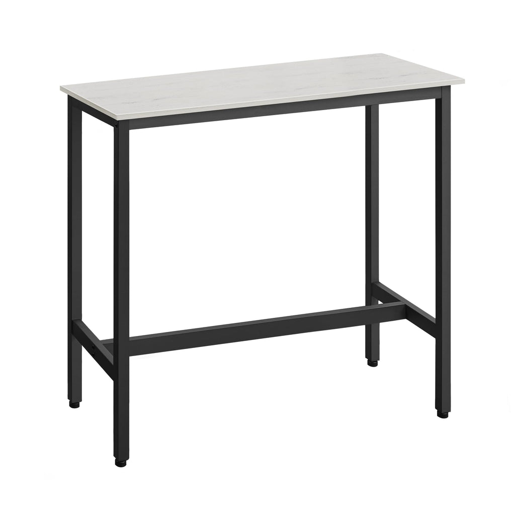 VASAGLE Bar Table, Kitchen Dining Table, High Top Pub Table, Bar Height Cocktail Table for Living Room Party, Sturdy Metal, 15.7 x 39.4 x 35.4 Inches for Narrow Spaces, Ebony Black and Ink Black