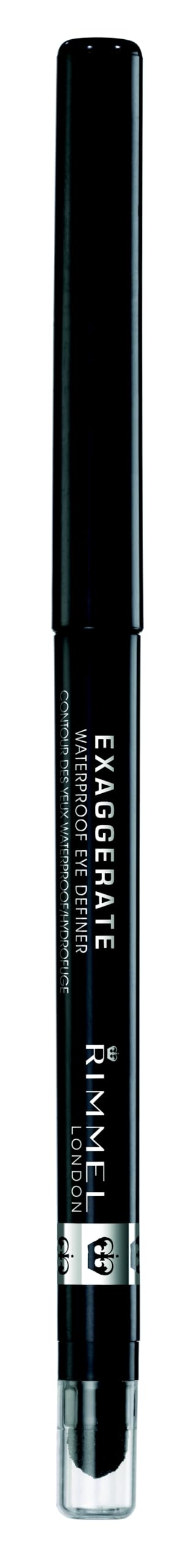 Rimmel London Exaggerate Waterproof Eye Definer Eyeliner, Highly Pigmented, Long-Wearing, Built-In Smudger, 230, Deep Ocean, 0.01oz