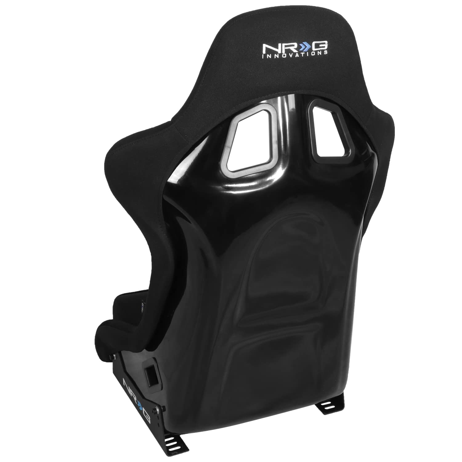 NRG Innovations NRG-FRP-330 Fiber Glass Fixed Back Bucket Racing Seat (Small), 4 pt Harness Compatibility, Black Seat Cover, 19"W X 18" D X 34" H