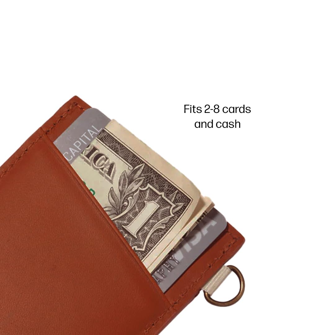 Thread Wallets Ultra Slim Minimalist Leather Card Holder Wallet (Benny)