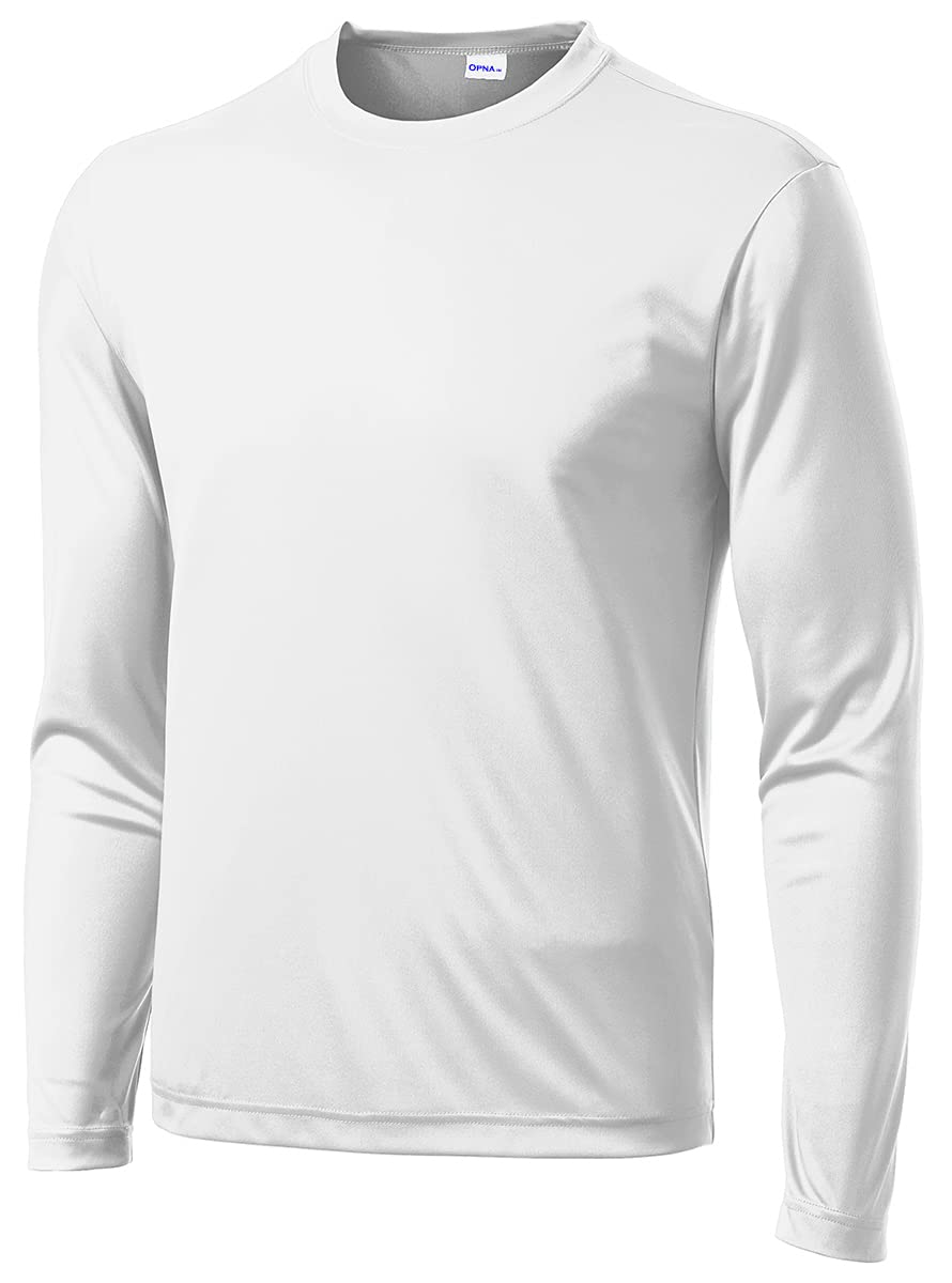 Men's Long Sleeve Moisture Wicking Athletic Shirts, Dry Fit Long Sleeve UV Protection Shirts Men for Workout, Running, Hiking