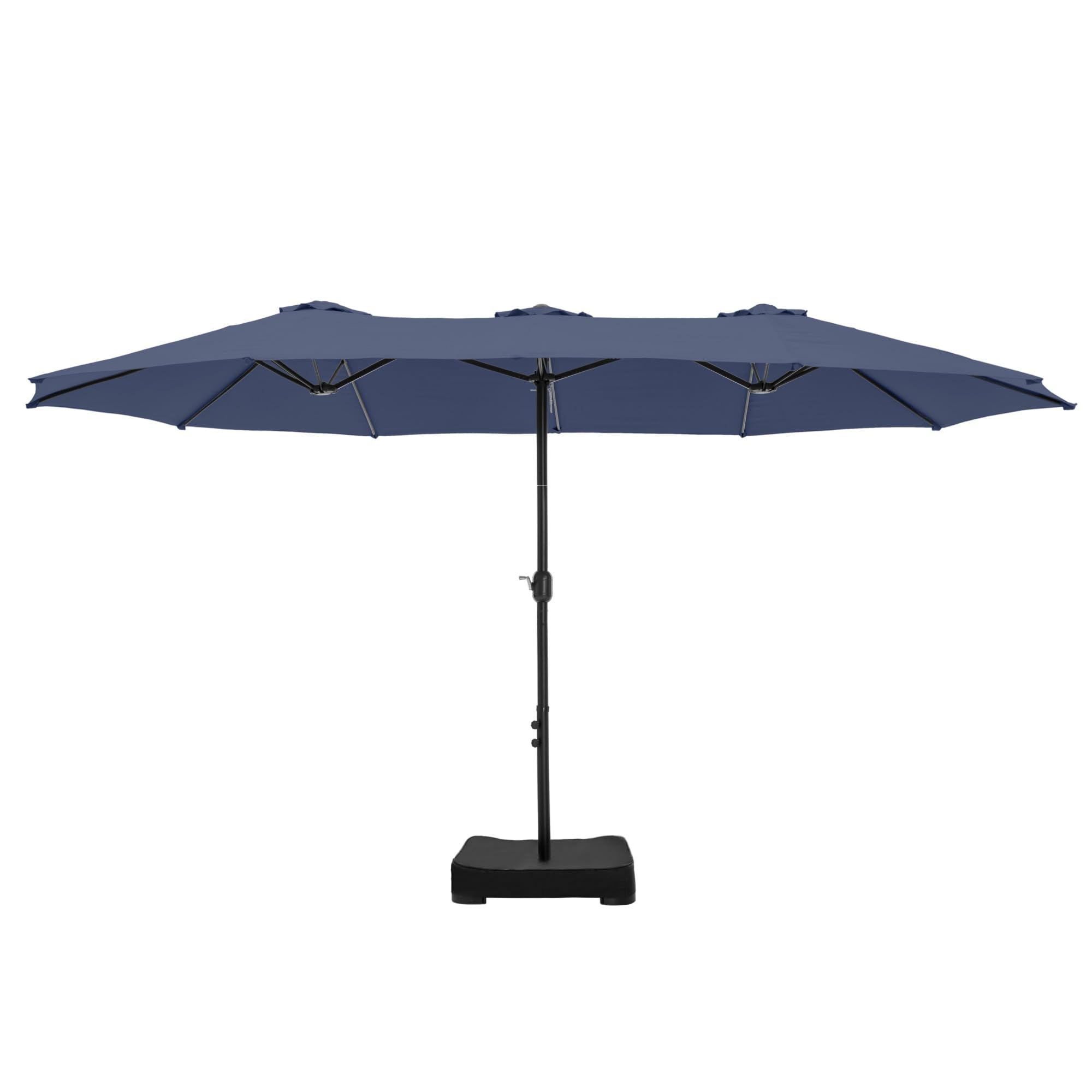 Sophia & William 15 ft Extra Large Patio Umbrella with Base Included, Rectangular Outdoor Umbrella Heavy Duty, Market Umbrella Double-sided Fade Resistant for Pool Garden Backyard, Beige
