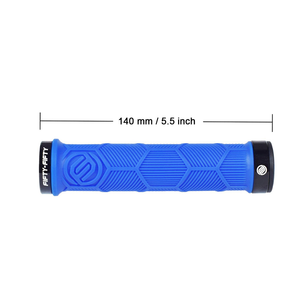FIFTY-FIFTY Double Lock-On Mountain Bike Grips, Bicycle Handlebar Locking Grips, Non-Slip MTB Handle