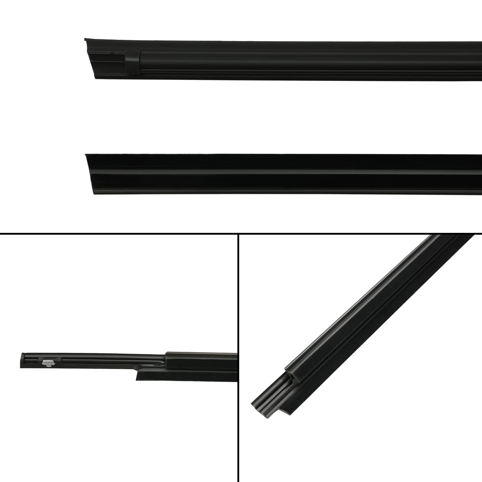 Window Trim Seal, Compatible with 1996-2002 Toyota 4Runner 4-Door, Window Molding Weather Stripping Belt Set, 68161-35010, 68162-35010, 68163-35010, 68164-35010, Door Weatherstrip Rubber Moulding 4PCS