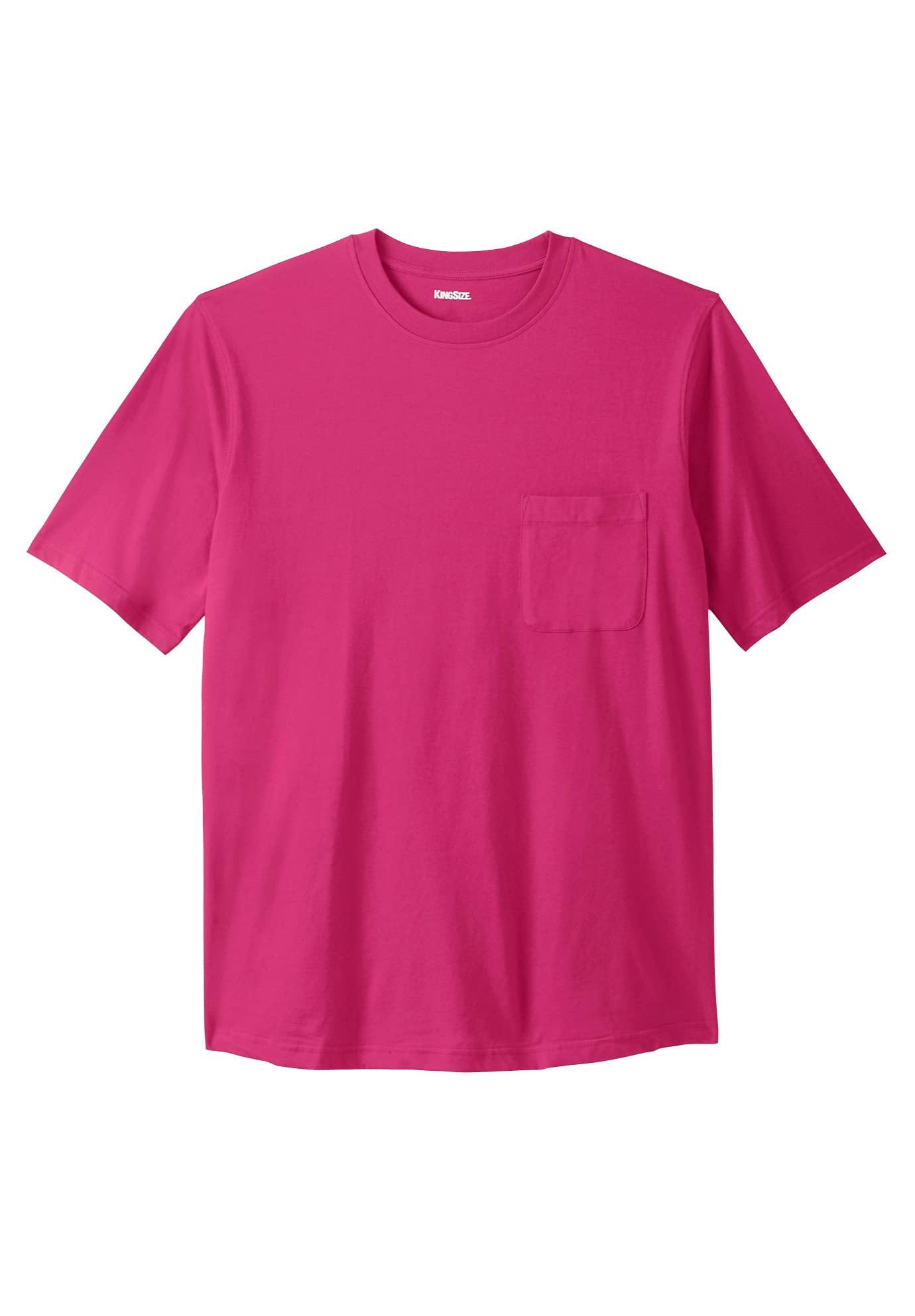 KingSize Men's Big & Tall Shrink-Less Lightweight Pocket Crewneck T-Shirt