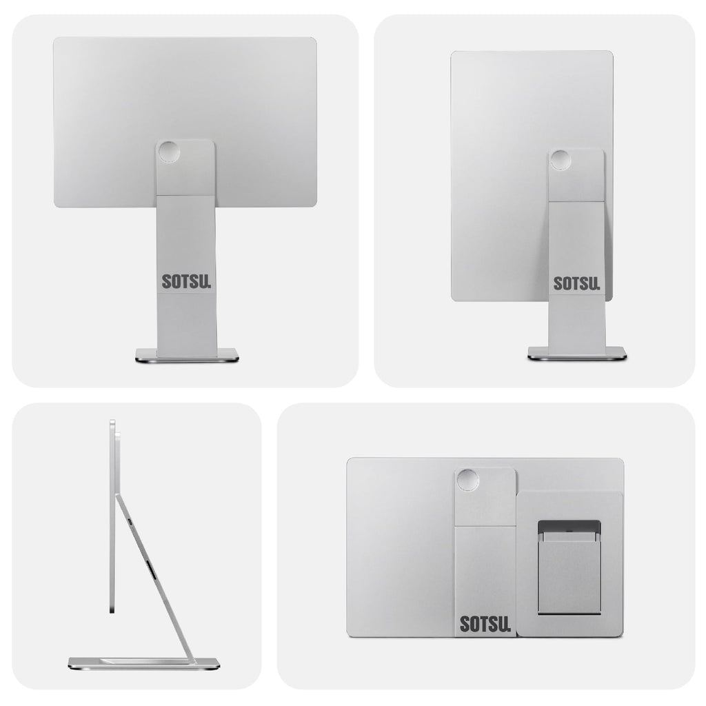 SOTSU FlipAction Pro 16" Gen2 Premium Portable Monitor | Super Compact | Pivot Rotate | 2560x1600 DCI P3 | 120Hz | 400 Nits | Full Metal CNC | Perfect Match for Mac and Windows (Metallic Gray)