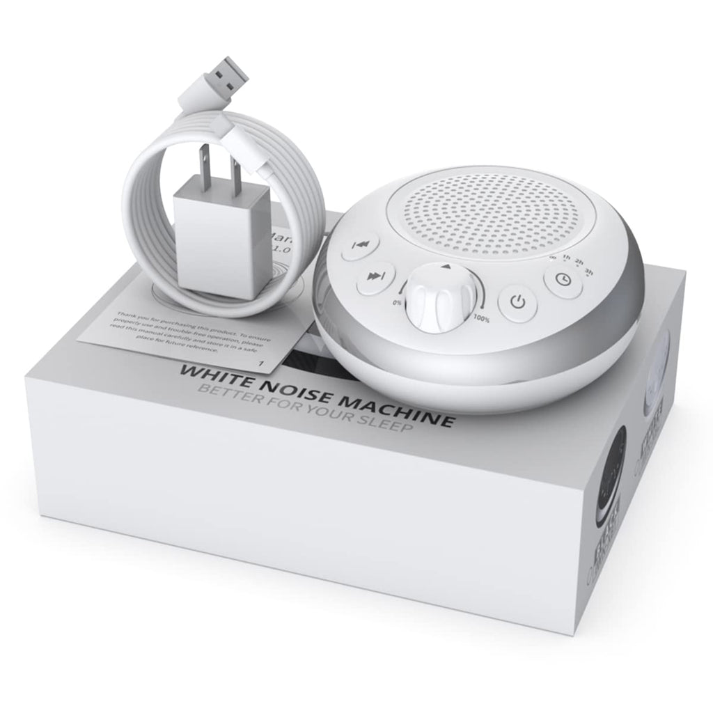 Brown Noise Sound Machine White Noise Machine Nonstop 30 Soothing Sounds Sound Therapy for Baby Kids Adults Sleep Machine 36-Level Vol Auto-Off Timer Memory Function for Home Travel Office