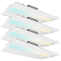 2x2 FT Center Basket LED Troffer Panel Light, 20/30/40W, 3 Color Options 3000K | 4000K | 5000K, Dimmable Drop Ceiling Lights, 2500/3750/5000 Lumens, Damp Rated, 120-277V, Premium (4 Pack)