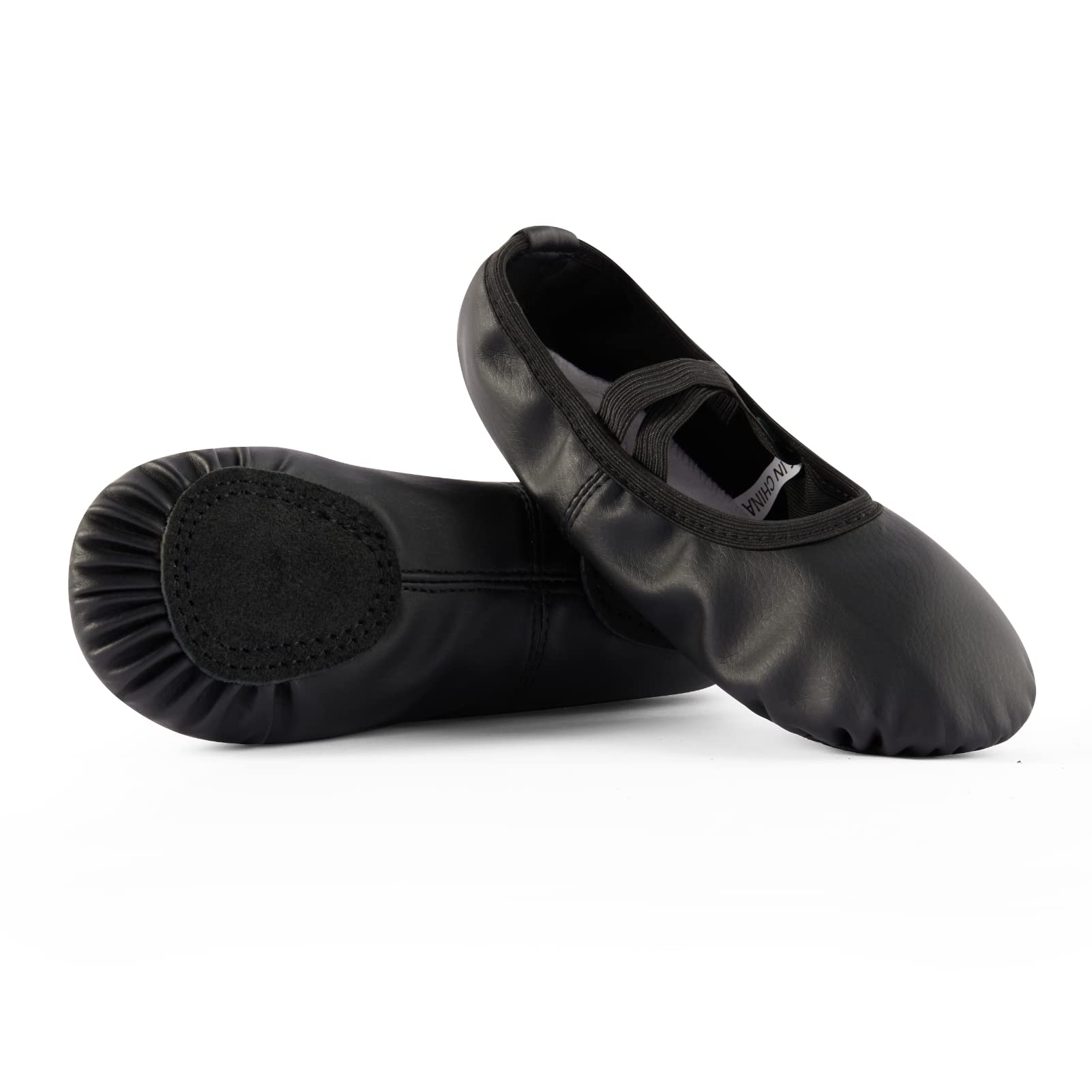 DyingSwan Toddler Ballet Shoes for Girls, Soft Leather Ballet Slippers, No-Tie Ballet Shoes Dance Shoes for Girls (Toddler/Little/Big Kid/Women)