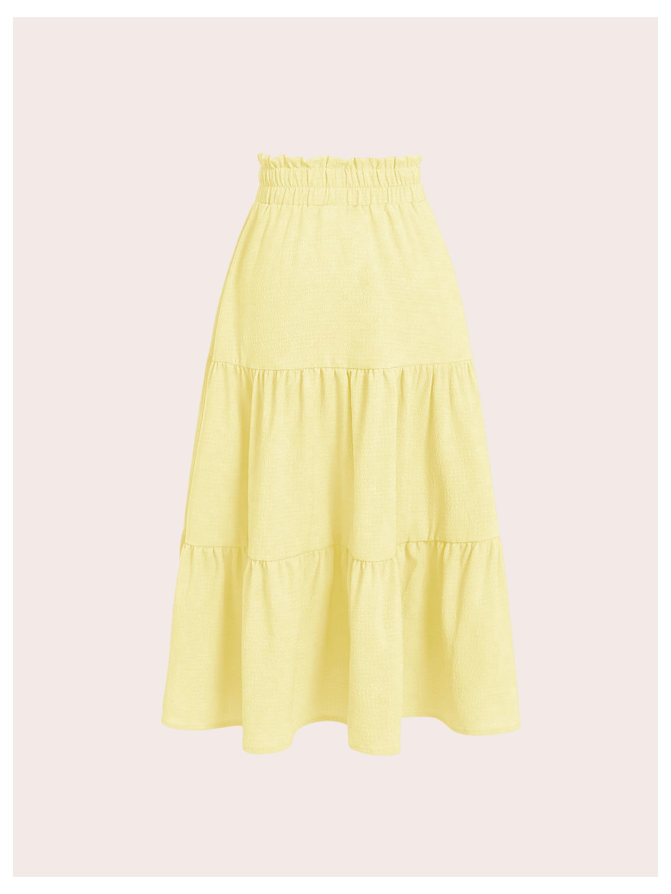 Floerns Girls Boho Floral Print High Waist Flare Hem Summer Long Skirt