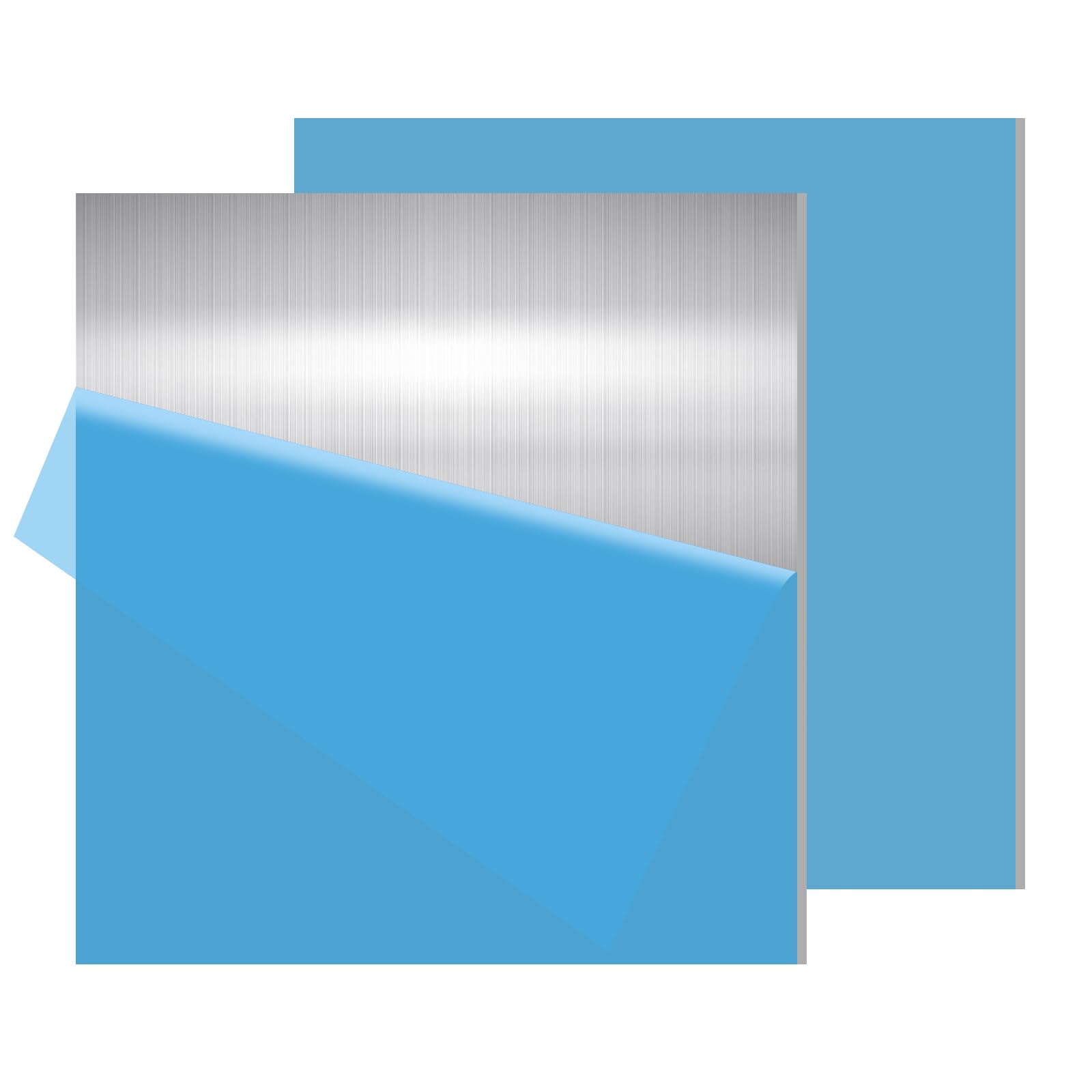 5PCS 6061 Aluminum Sheet Metal 1/4" x 4" x 4", Aluminum Plates Covered with Protective Film, Heat Treatable Aluminum Flat Bar for DIY Craft, Industry