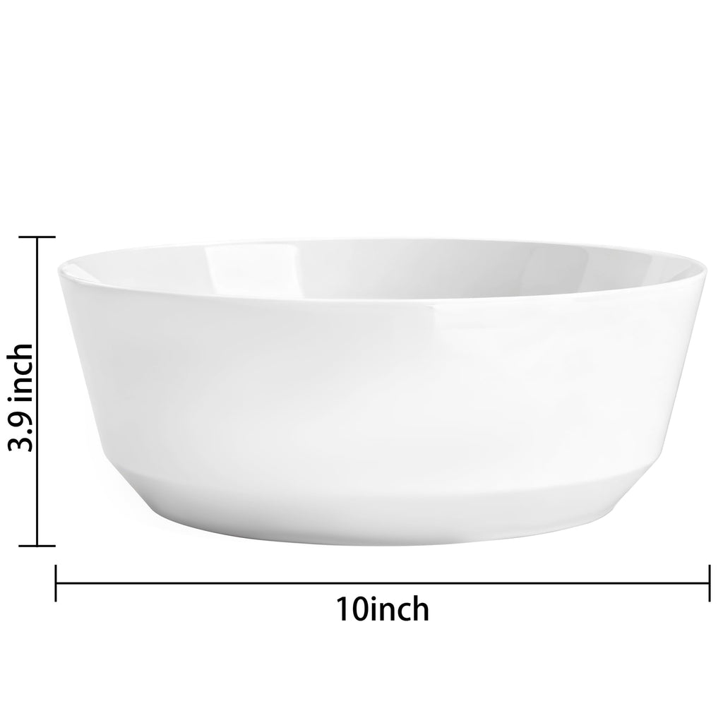 Hioasis 8 Pack Plastic Serving Bowls 128oz Black Plastic Bowls Heavy Duty Disposable Serving Bowls for Party Snack & Salad & Candy & Bar Buffet & Wedding