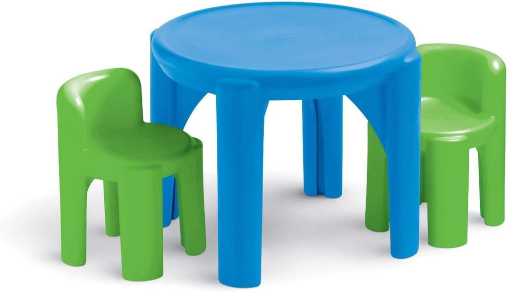 Little Tikes Bright 'n Bold Table & Chairs, Green/Blue, 24 x 24 x 18
