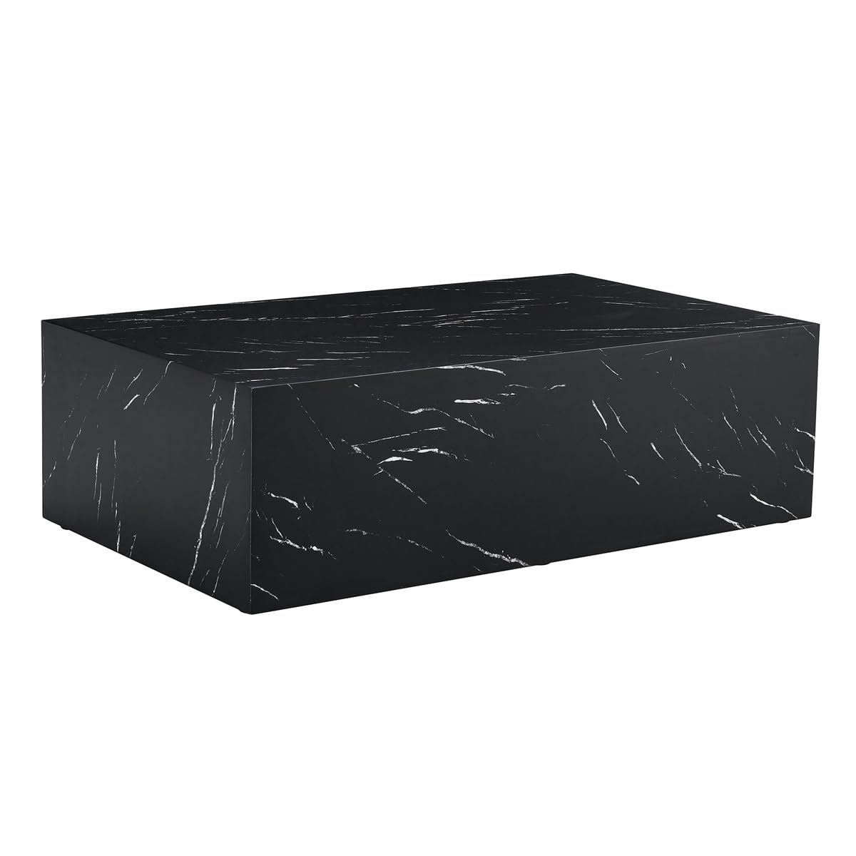 Round Coffee Table, 23.6" Modern Grey Faux Marble Drum Coffee Table, Round Accent Center Table for Living Room Apartment Small Spaces, No Assembly Required