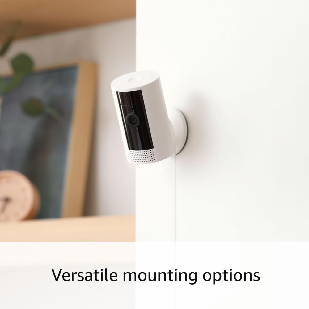 Like-New Ring Indoor Cam, Home or business security in 1080p HD video, Black