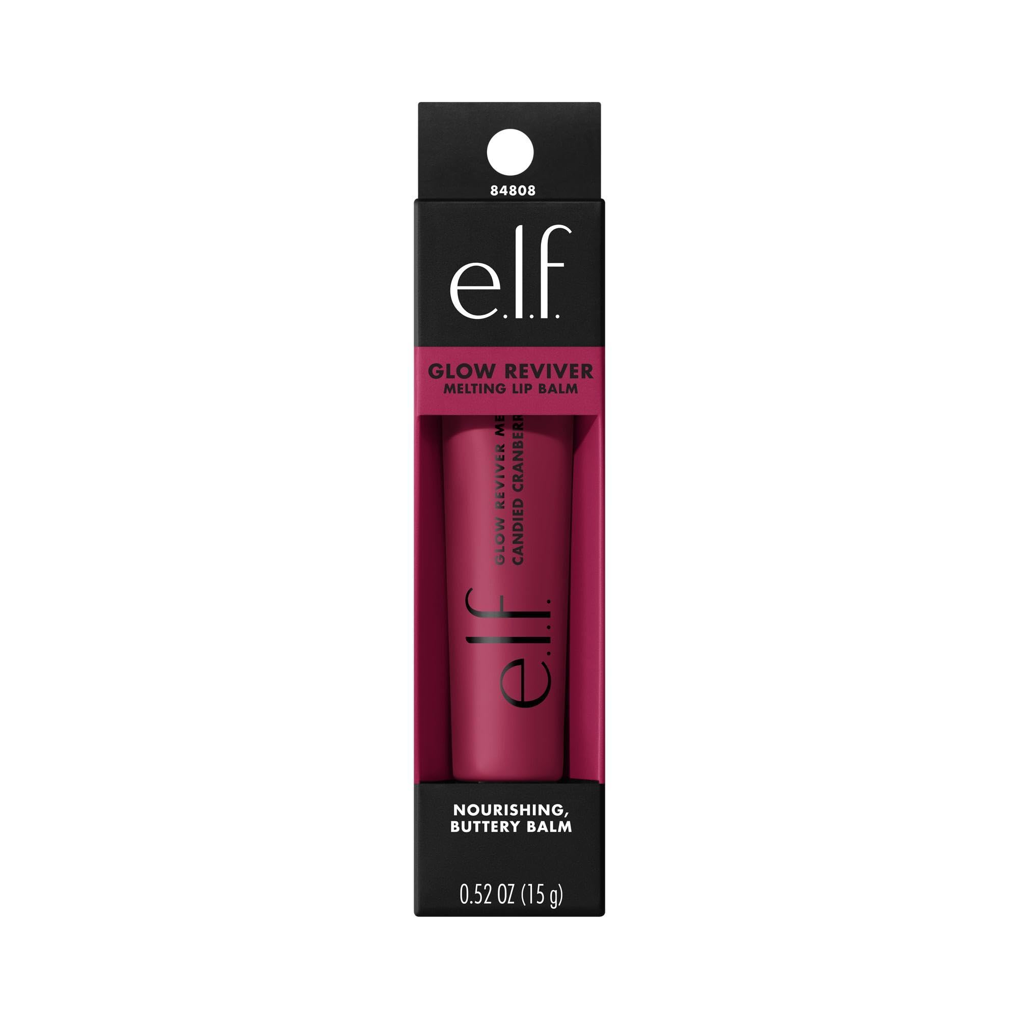 e.l.f. Glow Reviver Melting Lip Balm, Hydrating Tinted Lip Balm For A Glossy Finish & Soft, Supple Lips, Vegan & Cruelty-Free, Blackberry Sorbet