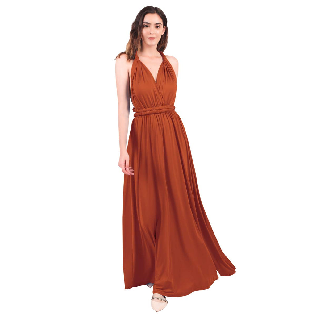 Women Transformer Hi Low Evening Long Prom Dress Halter Convertible Multi Way Spaghetti Strap Wedding Cocktail Maxi Gown