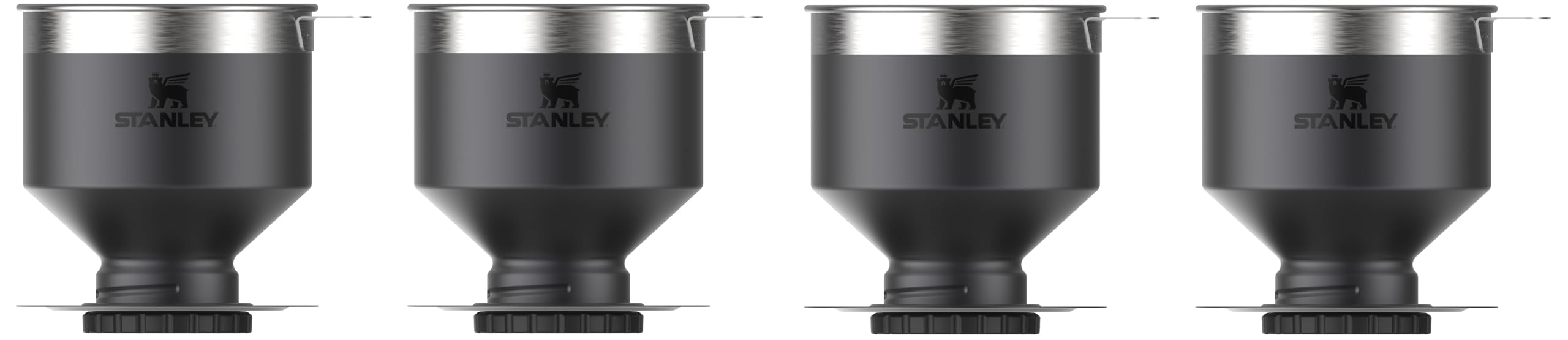 STANLEY Perfect Brew Pour Over | Manual Single Cup Coffee Maker | Drip Coffee Maker with Reusable Filter | Easy Clean Stainless Steel | BPA-Free | Charcoal Glow