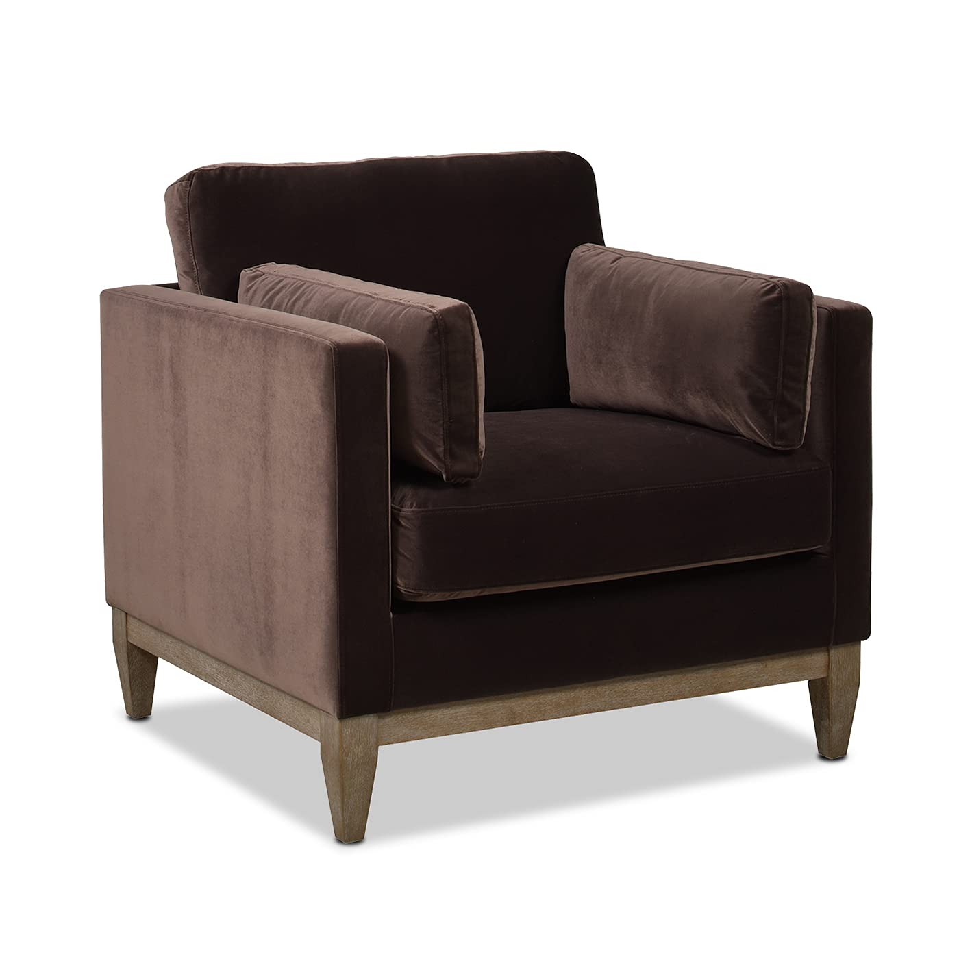 Jennifer Taylor Home Knox 84" Modern Farmhouse Performance Velvet Fabric Living Room Sofa Couch in Burnt Orange