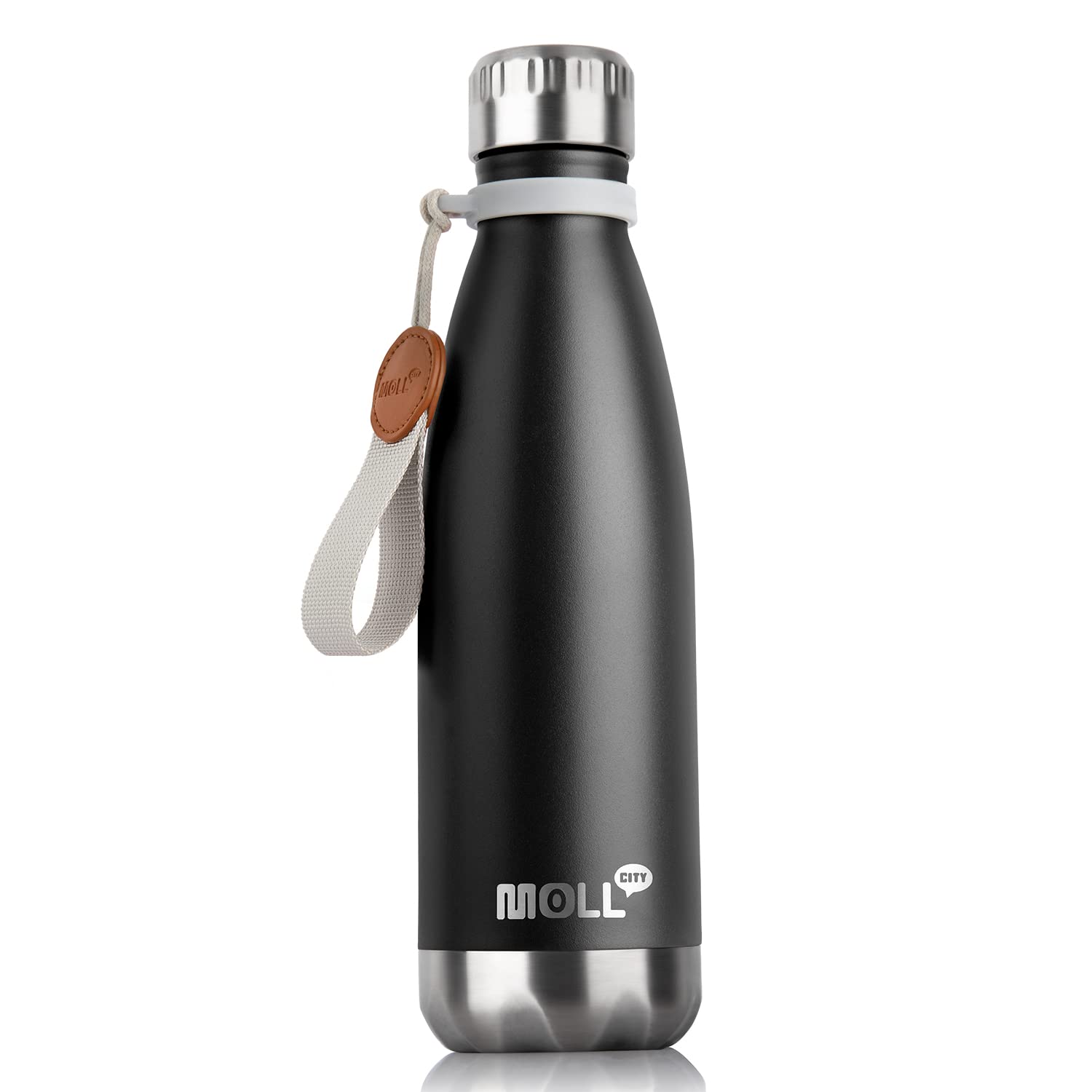 9 oz Water Bottle for Kids-Small Stainless Steel Water Bottle for School Vacuum Insulated Metal Leak Proof Cola Shape Water Flask for Boys Girls(Baby Blue)