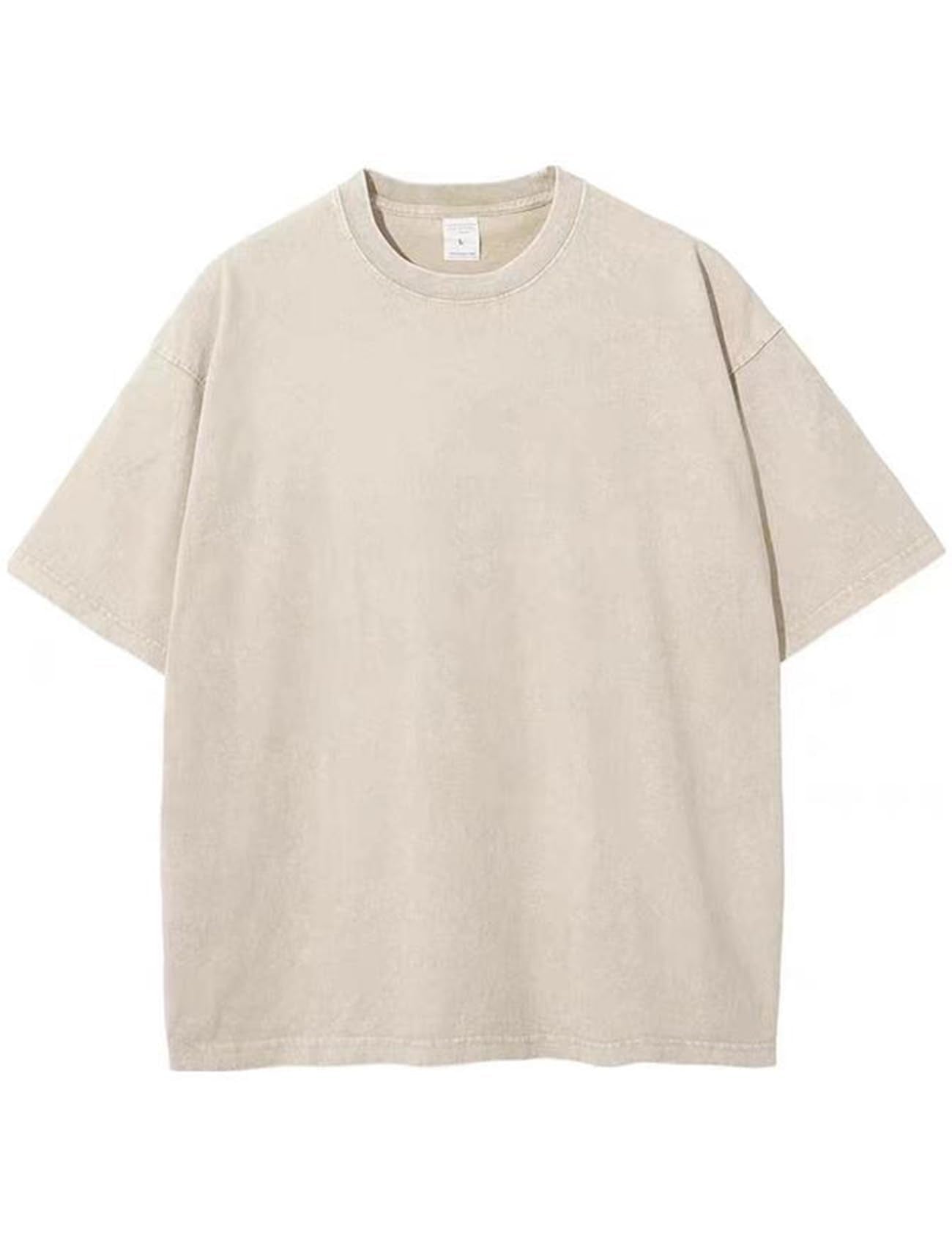 Arssm Men Oversized T Shirts Vintage Tee Loose Fit Short Sleeve Casual Streetwear Baggy Washed Unisex Tops