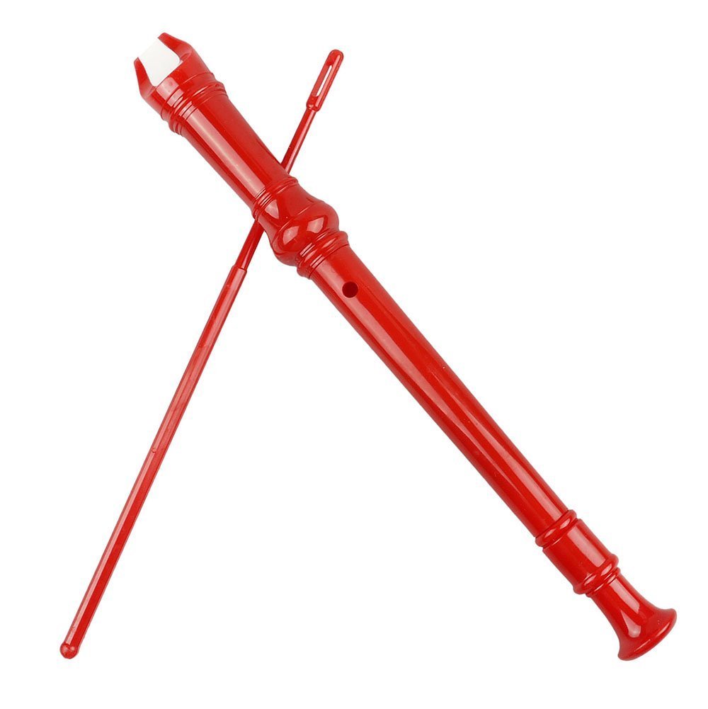 Mr.Power Maple Wooden Soprano Recorder, C Key German Style Fingering 8 Holes 2 Piece School-Approved Musical Instrument Pupil Student Educational (Wood Color)