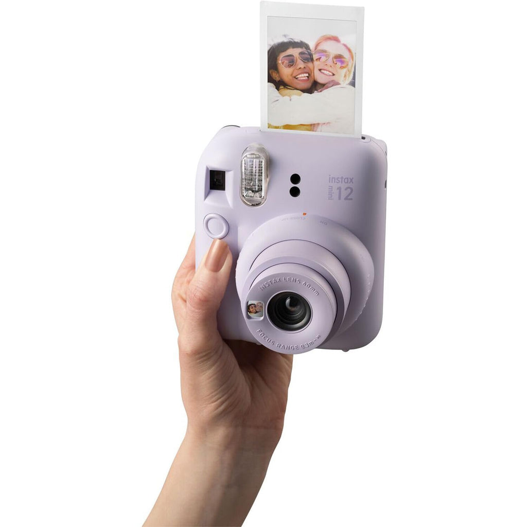 Fujifilm Instax Mini 12 Instant Camera + MiniMate Accessory Bundle & Compatible Custom Case + Fuji Instax Film Value Pack (50 Sheets) Flamingo Designer Photo Album (Mint Green)