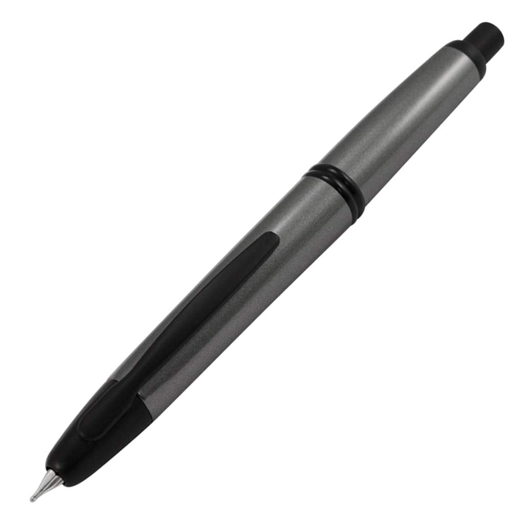 PILOT Vanishing Point Collection Refillable & Retractable Fountain Pen, Black Carbonesque Barrel with Rhodium Accents, Blue Ink, Medium Nib (60246)