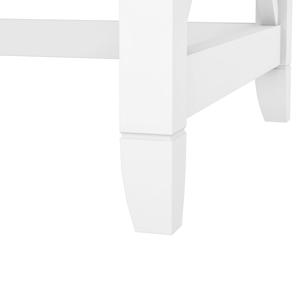 Bush Home Key West 60W Modern Farmhouse L Shaped Desk in Bing Cherry, 60-Inch Corner Computer Table for Home Office Workspace