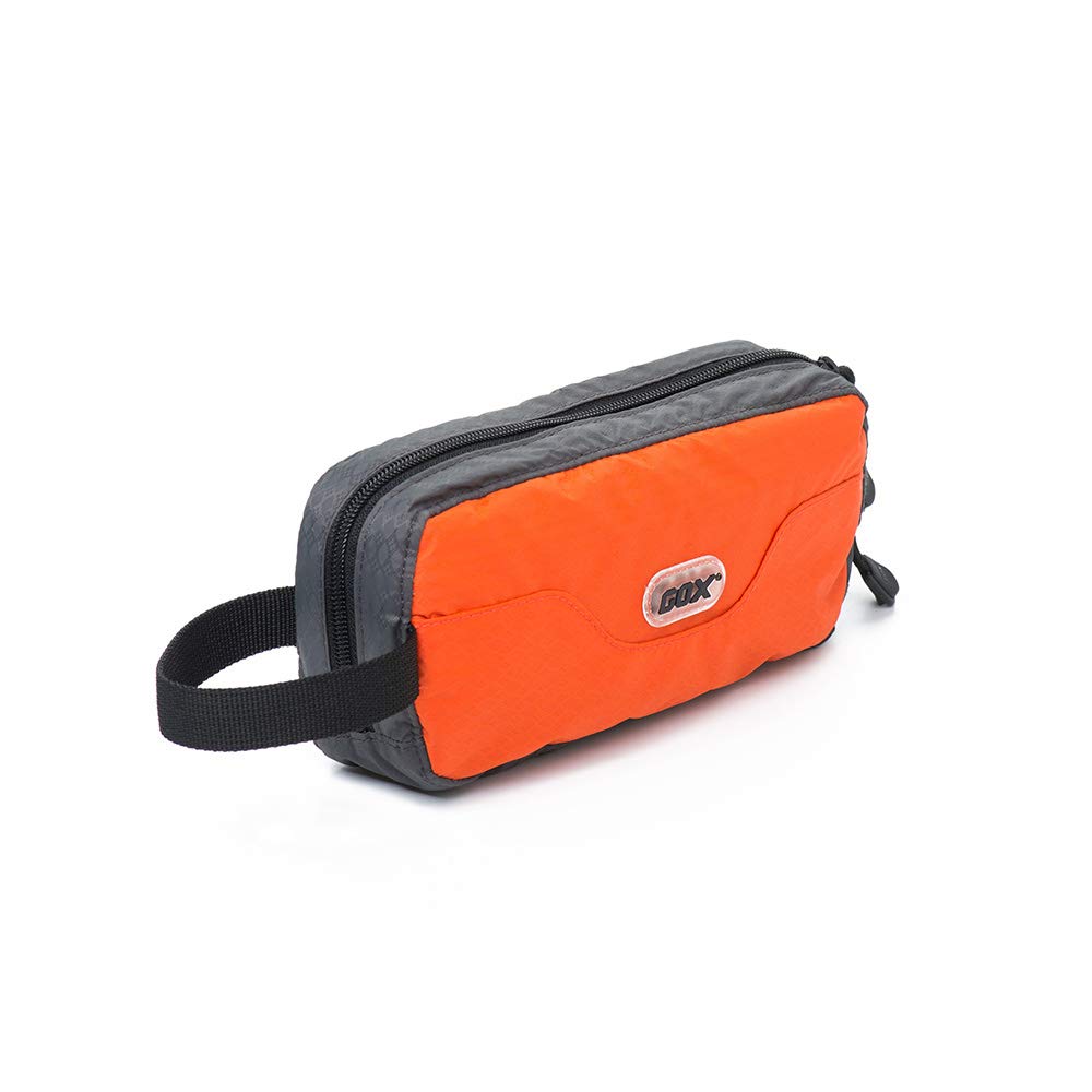 GOX Travel Small Toiletry Bag for Men Nylon Dopp Kit Medicine Bag Travel Organizer Pouch Shave Kits for Teens Toiletry Essentials Bathroom Compact (Black, 7.9 * 3.7 * 2 Inches)