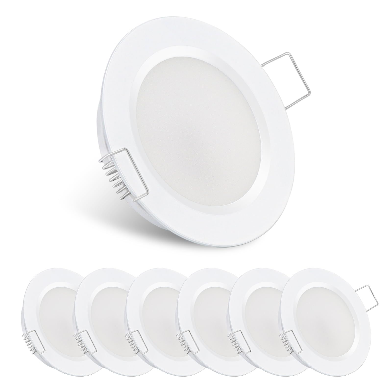 acegoo RV 2.75" Recessed LED Ceiling Light 12V Ultra-Thin Puck Light, Dimmable RV Lights Interior for Camper Van Truck Motorhome Boat Sailboat Roof Under Cabinet Lighting, 6 Pack (White,Cool White)