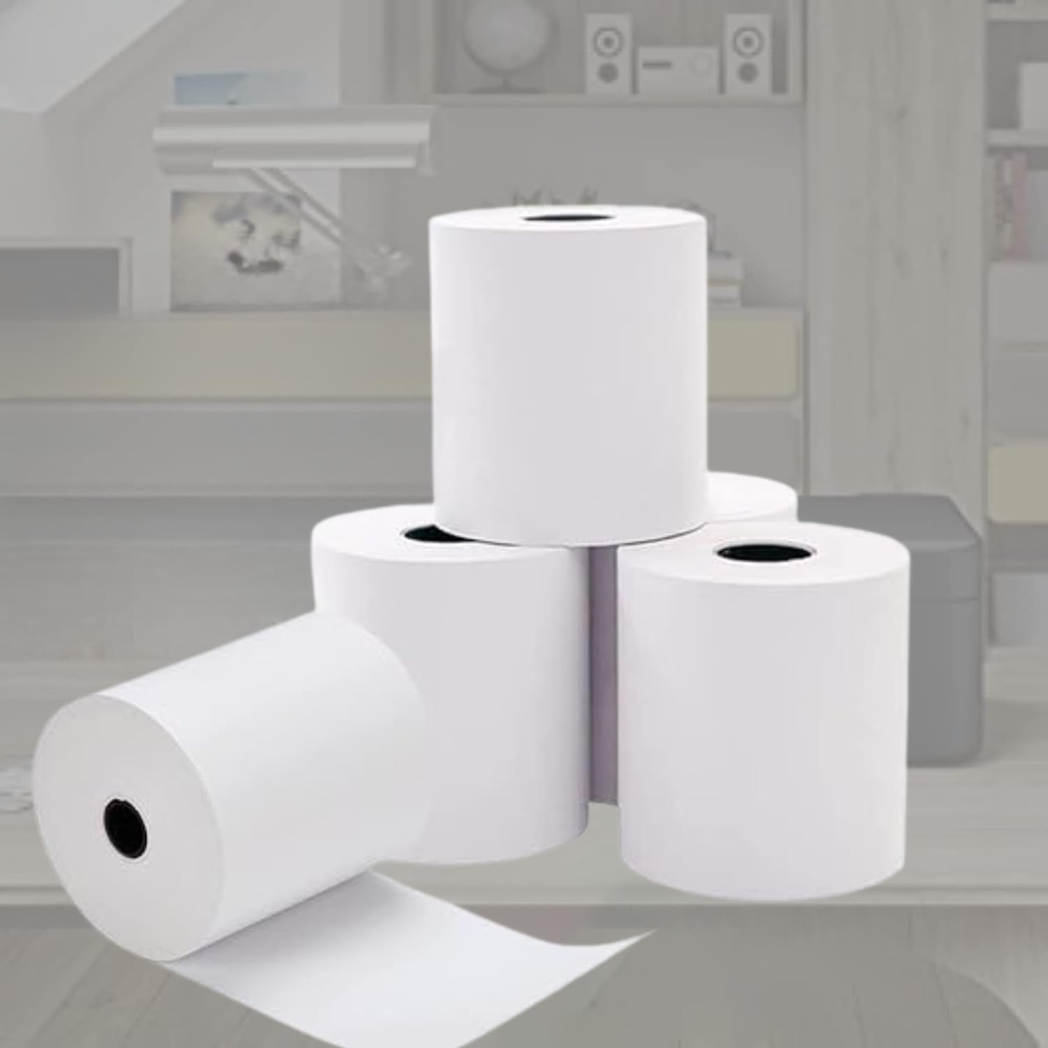 BAM POS 3" x 150' 1ply Bond (Non-Thermal) Receipt Paper Rolls for Kitchen Impact Printers TMU200, SRP275 Star SP700 - Suitable For Printing Kitchen Tickets and Order receipts (12 Rolls Per Case)