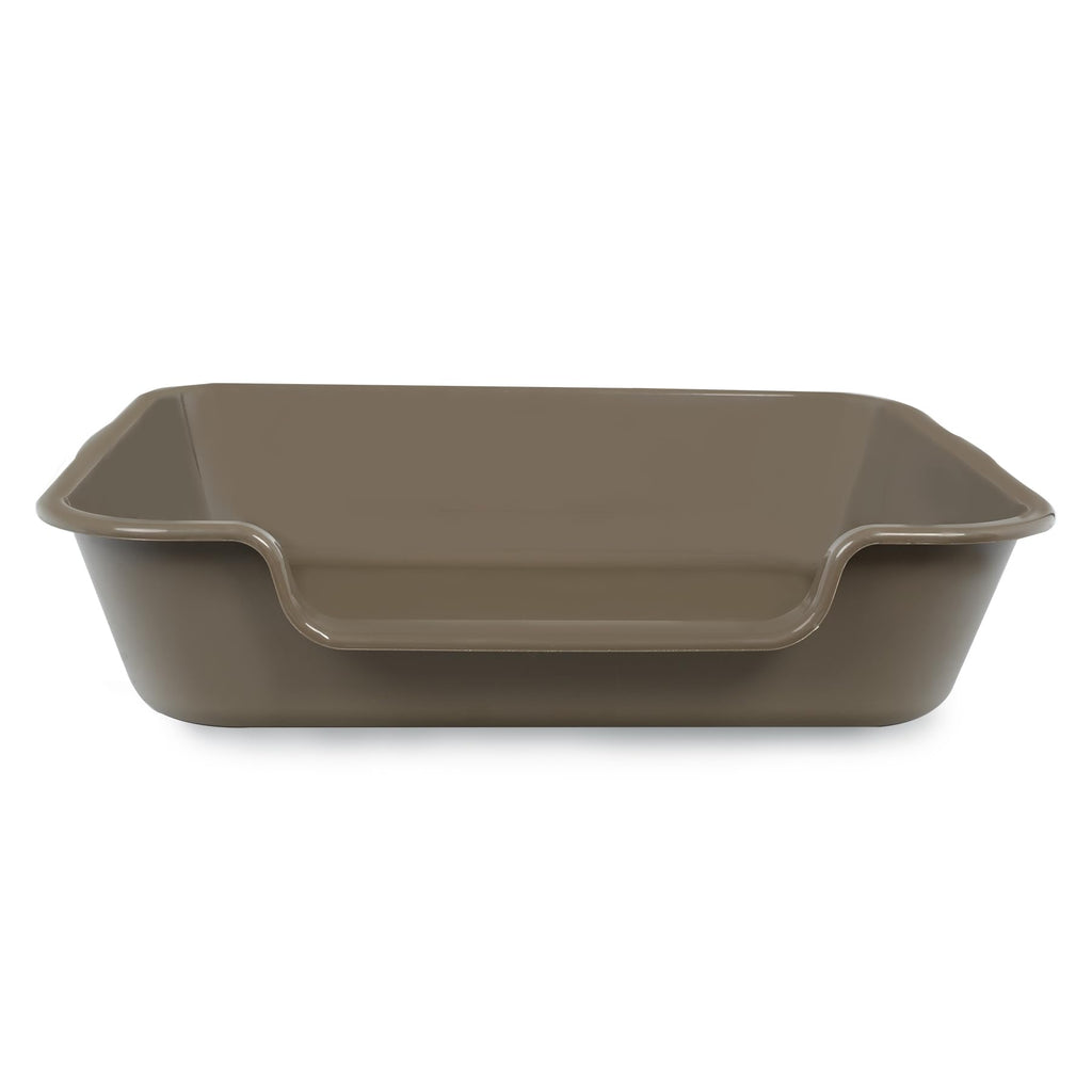 1 Pack of Extra Large Cat Litter Box (ABS Material), Low Entry Senior Litter Pen for Geriatric Kitty Big Cats, Jumbo Pet Safe Litter Boxes Tray for Pets Potty (Beach Sand, 20" L x 15.5" W)