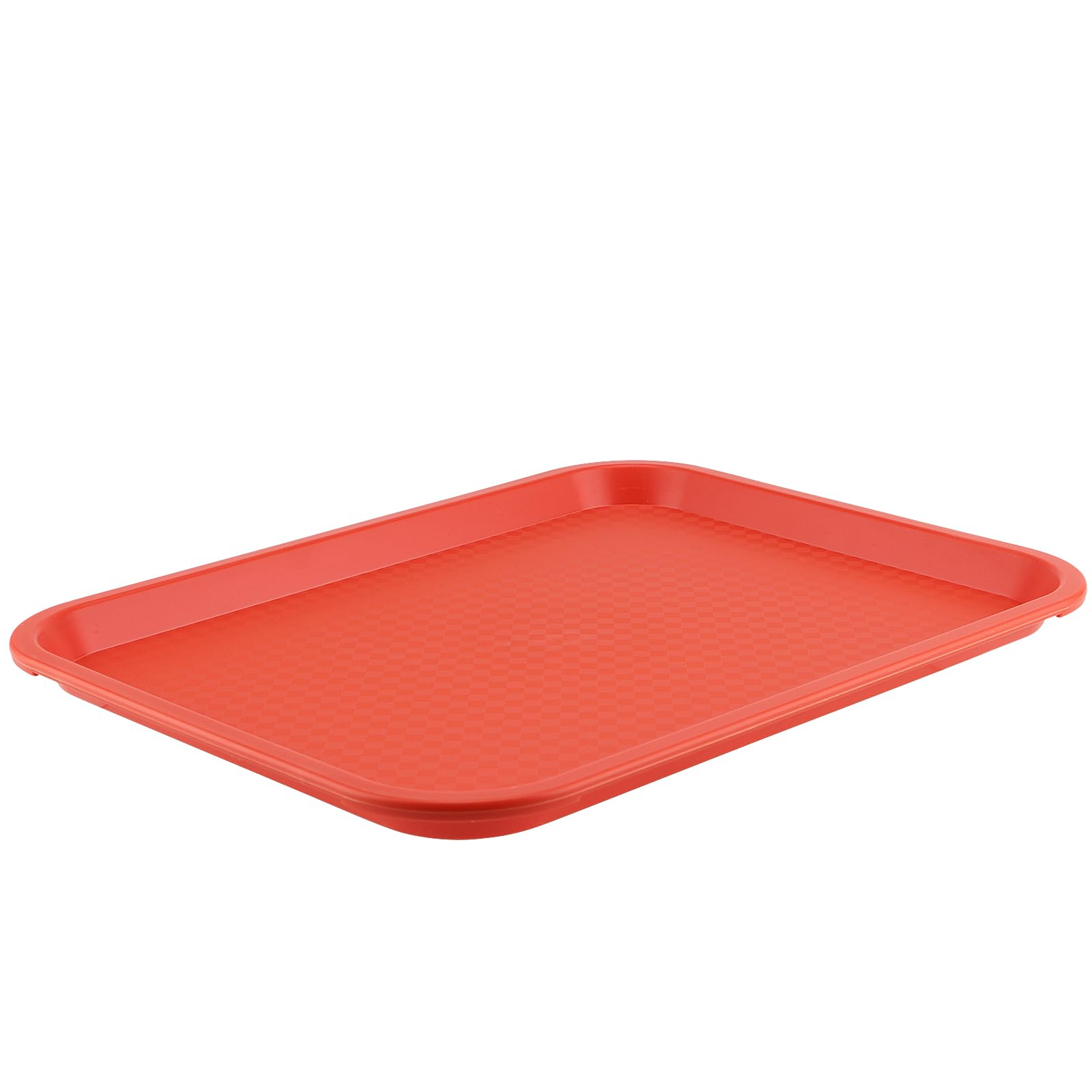 ZOENHOU 6 Pack 14 x 10 Inch Fast Food Tray, Rectangular Cafeteria Serving Trays, Plastic Trays for Food, Black